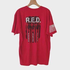 Nine Line Apparel T-Shirt "Remember Everyone Deployed" R.E.D. Cotton Mens XL